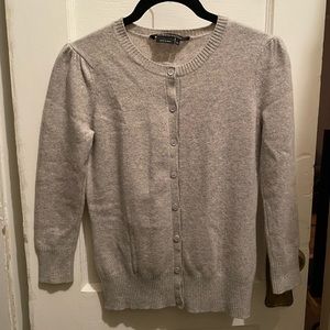 BCBG Gray Cashmere Cardigan
